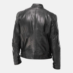 black jacket | leather biker jacket
