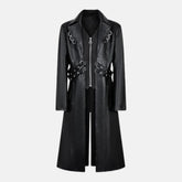 Darken Men Leather Trench Coat Long German Style