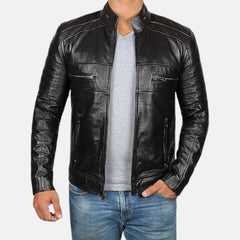 black leather jacket | biker jacket