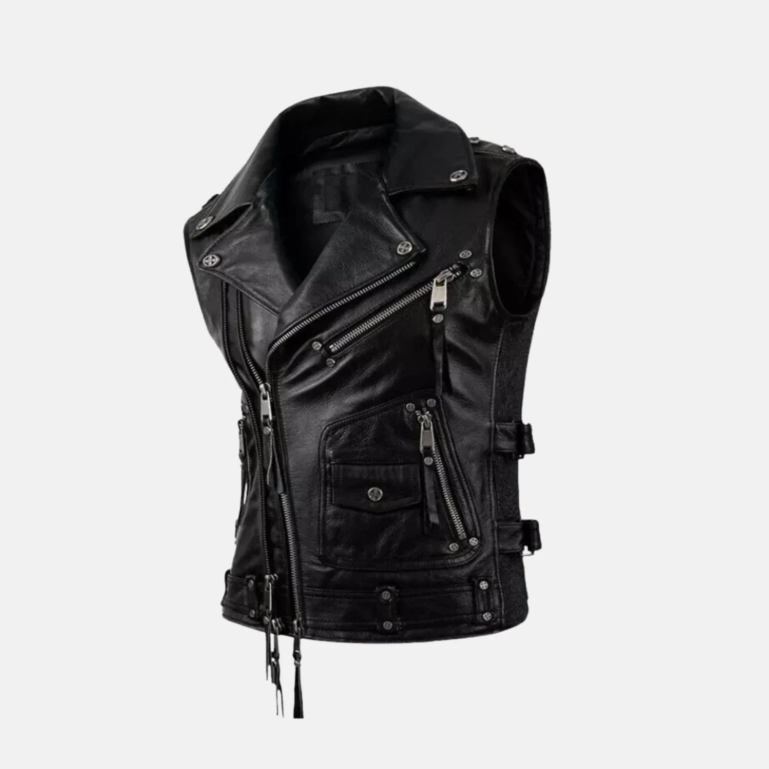 biker jacket vest
