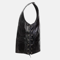Classic Club Style Leather Biker Vest for Men