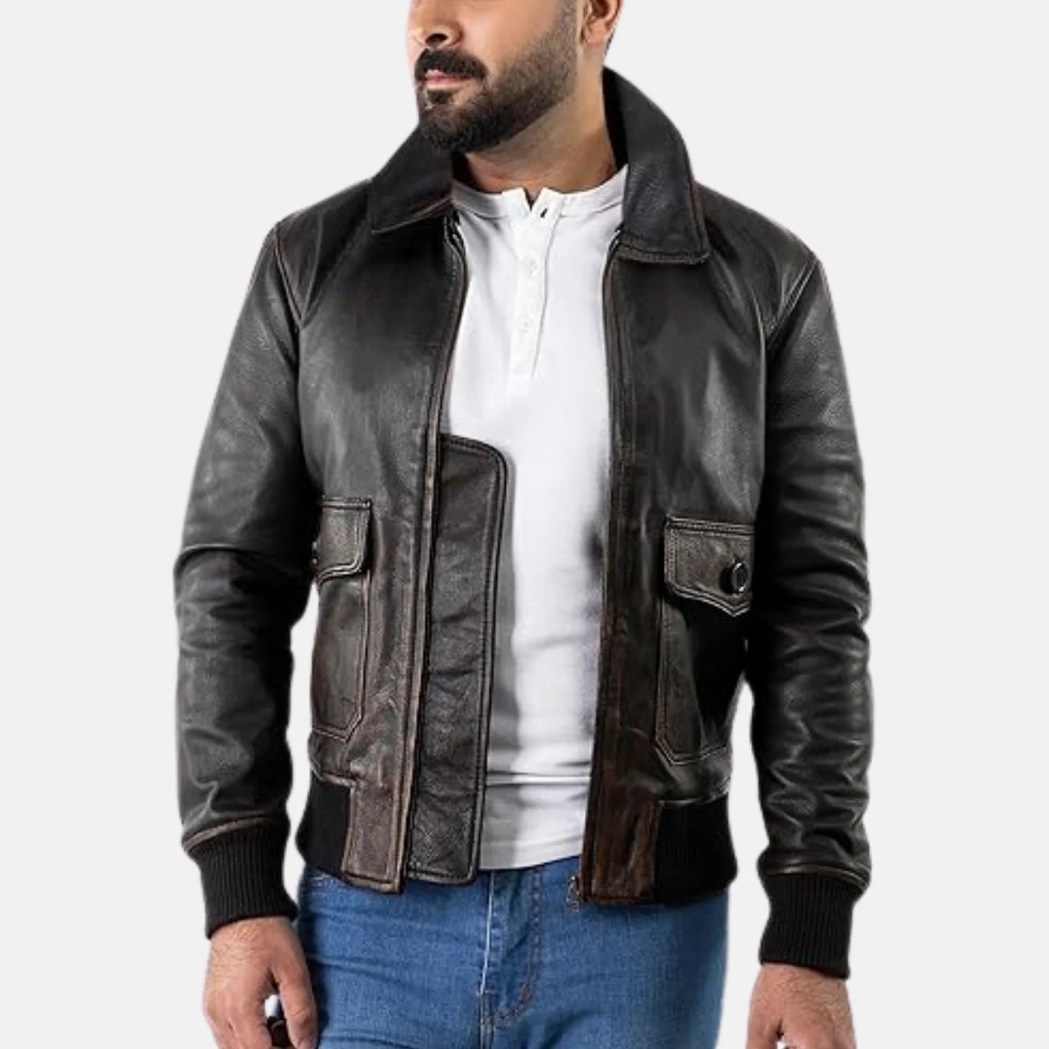 Mens Leather Motorcycle Jacket