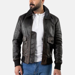 Mens Leather Motorcycle Jacket
