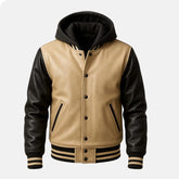 Removable Hood Men's Varsity Jacket