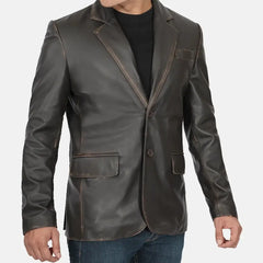 blazer coat | real leather