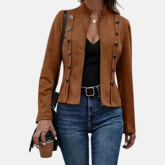 Tatiana Casual Suede Women’s Leather Blazer Jacket