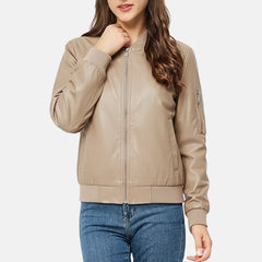 Zip Up Windbreaker With Pockets Varsity Jacket Women