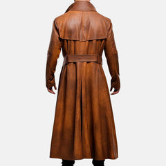 Varello Cowboy Full Length Leather Duster Coat