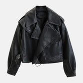 Vivica Women’s Black Oversized Asymmetrical Biker Jacket