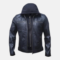 Removable Hood Motorcycle Jacket