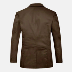 Zovanni Slim Fit Stylish Men's Brown Leather Blazer