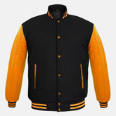 Leather Sleeve and Wool Men's Varsity Jacket