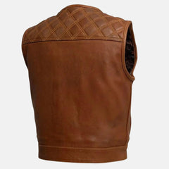 Western Club Style Leather Biker Vest
