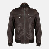 Aero Leather Jacket | Leather Bomber Jacket