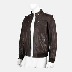 Leather Bomber Jacket