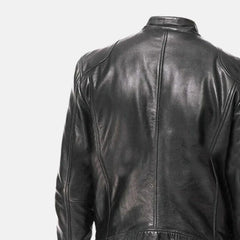 Vortex Removable Hood Mens Leather Motorcycle Jacket
