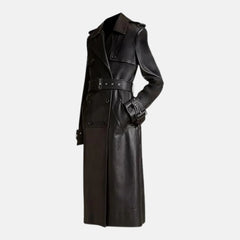 Amara Women’s Leather Coat Full Length Outerwear