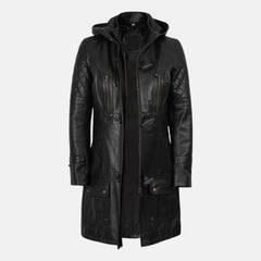 Aurora Hooded Style Women’s Leather Coat