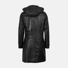 Aurora Hooded Style Women’s Leather Coat