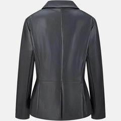 Avante Garde Leather Blazer Women