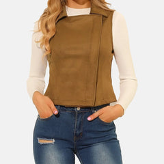 Azalea Alexis Leather Vest Womens