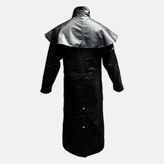 Black Leather Mens Duster Coat