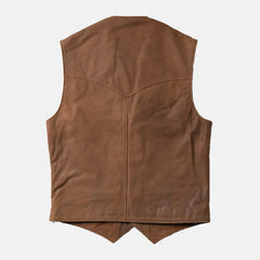 Blain Mens Brown Leather Vest