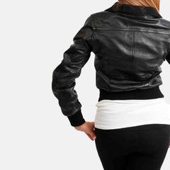 City Slicker Women's Leather Bomber Jacket