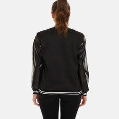 Classic Crest Leather Bomber Jacket for women | Order Now