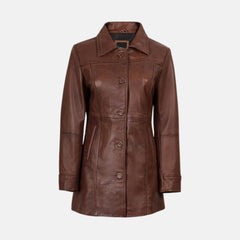 Isadora Casual Car Style Women’s Leather Coat