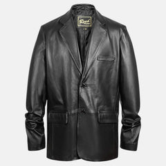 Kajetan Coat Style Leather Blazer Men