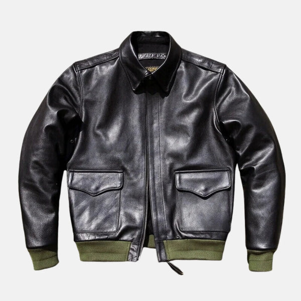 OrrenMenCowhideA2BomberLeather