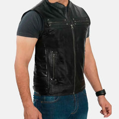 Strikers Leather Motorcycle Vest | Men's Motorcycle Vest