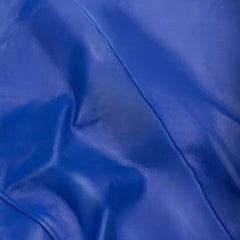 Men's Blue Leather Varsity Jacket