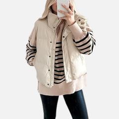 Vivica Women’s Cropped Puffer Leather Vest