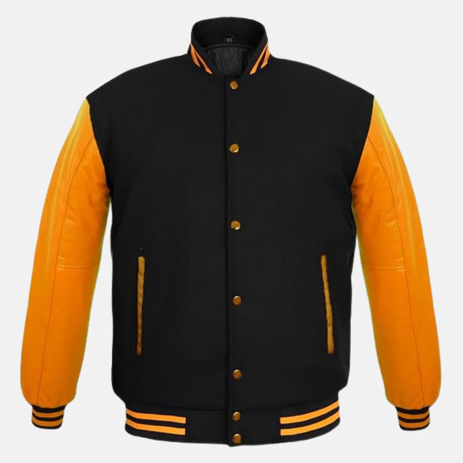 Leather Sleeve and Wool Men's Varsity Jacket